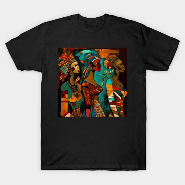 African Print Design T-Shirt by Buff Geeks Art